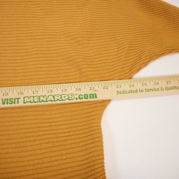 Pure J Jill Women's L Dolman Sleeve Pullover Sweater Mustard Goldenrod Cotton - Picture 6 of 10